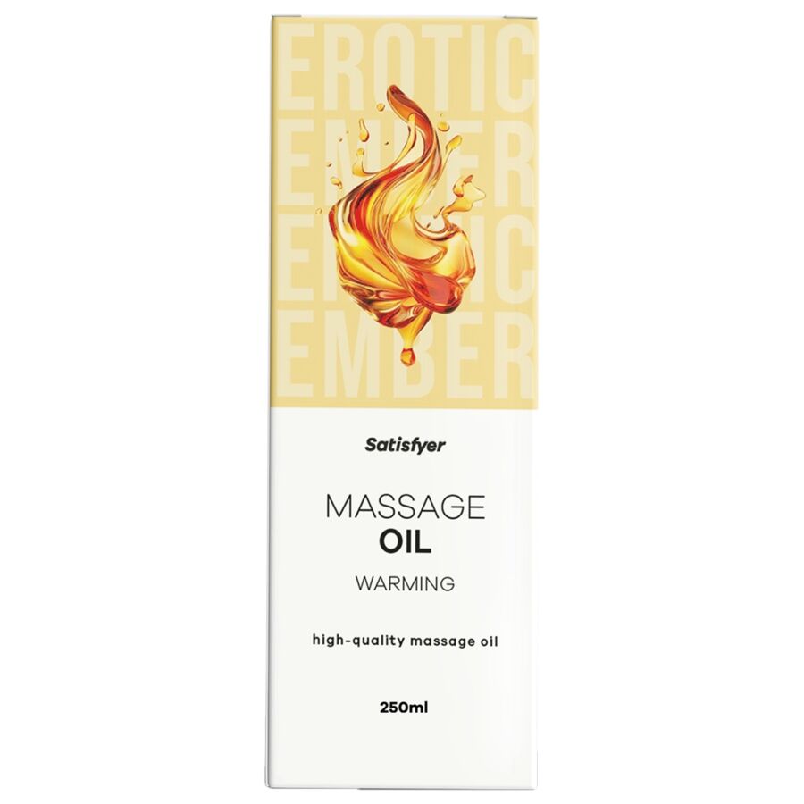 SATISFYER - ÓLEO DE MASSAGEM AQUECEDOR DE ALTA QUALIDADE 250 ML