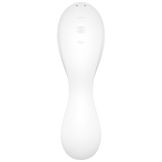SATISFYER - CURVY TRINITY 5 ESTIMULADOR DE PULSO DE AR E APLICATIVO VIBRADOR BRANCO