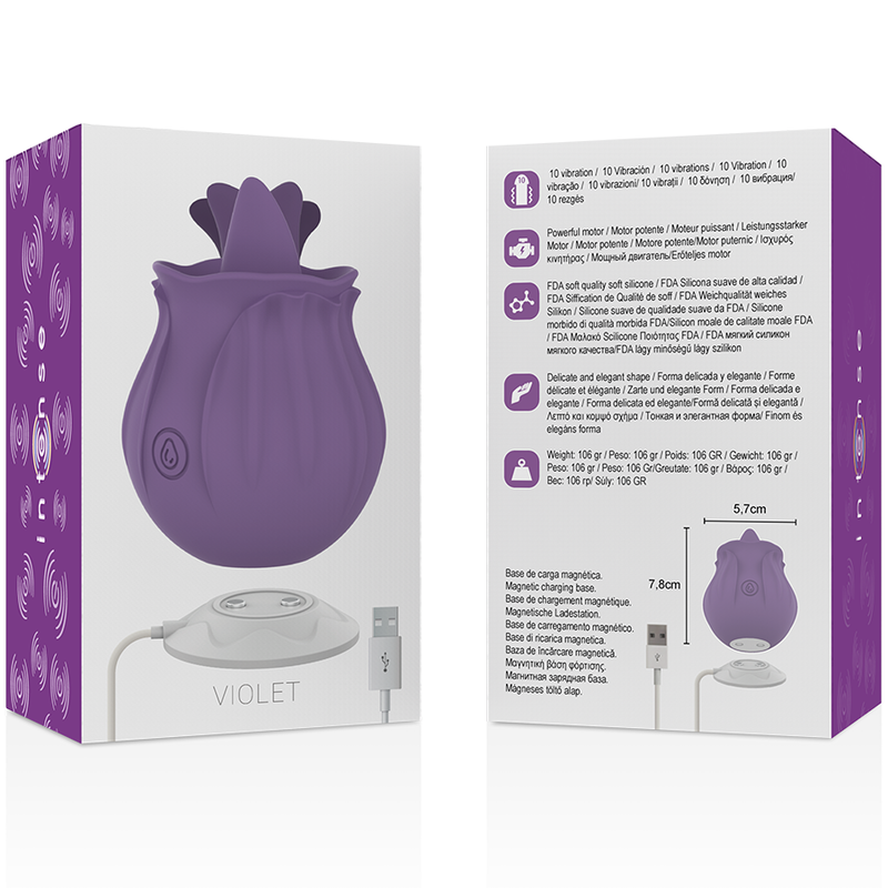 INTENSE - VIOLET CL TORIS STIMULATOR 10 VIBRATIONS LILS