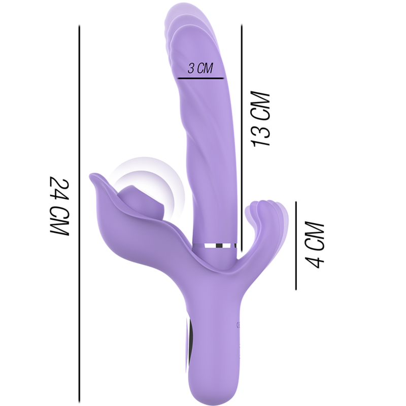INTENSE - BILLIE VIBRADOR RECARREGÁVEL MULTIFUNÇÕES ROXO