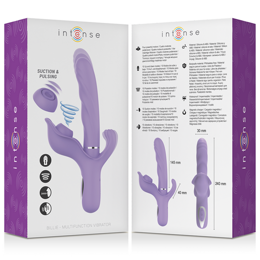 INTENSE - BILLIE VIBRADOR RECARREGÁVEL MULTIFUNÇÕES ROXO
