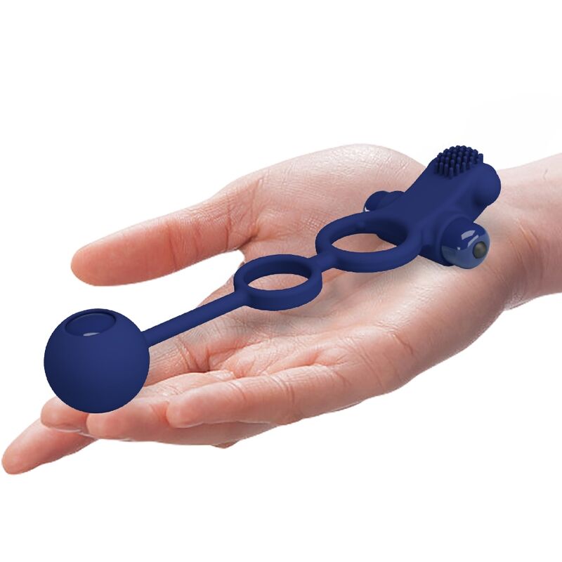PRETTY LOVE - REMINGTON ANEL VIBRADOR DUPLO COM PLUG AZUL
