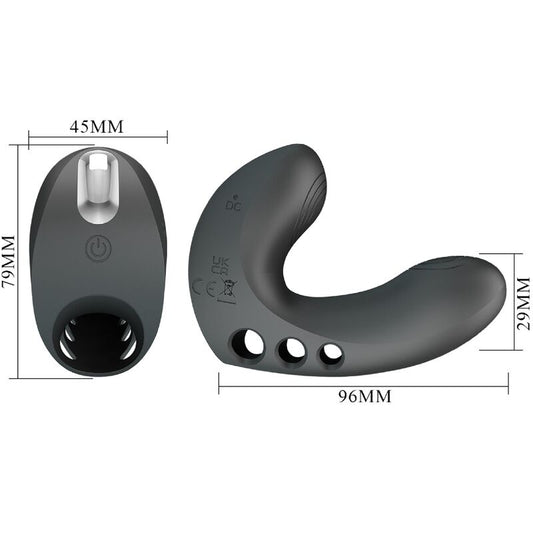 PRETTY LOVE - VIBRADOR DE DEDO CAMELIA 7 VIBRAÇÕES PRETO