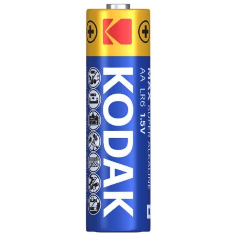 KODAK - MAX PILHA ALCALINA AA LR6 PACOTE*20 PILHAS