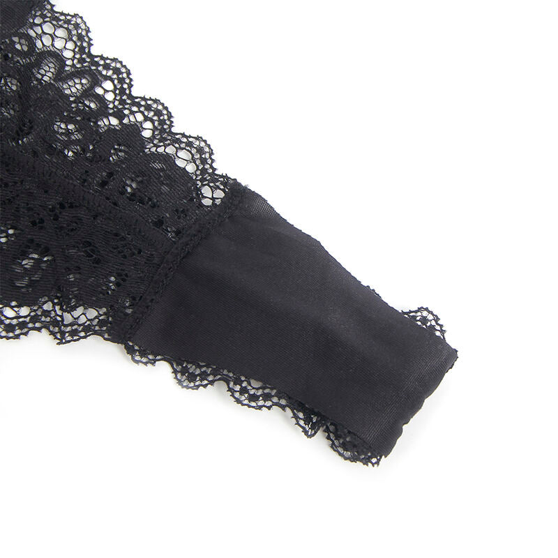 SUBBLIME - 955465 BODY DE COURO PRETO COM ZÍPER L/XL