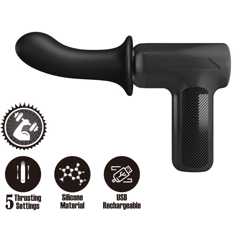 PRETTY LOVE - DJ DOCTOR MASSAGER 5 CONFIGURAÇÕES PRETO