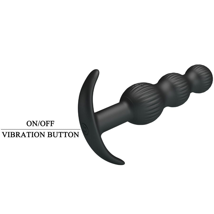 PRETTY LOVE - VIBRADOR ANAL SIDNEY 10 VIBRAÇÕES PRETO