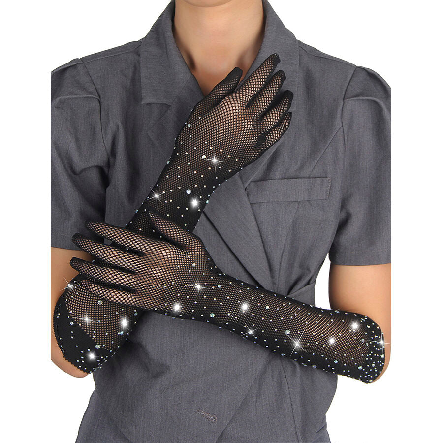 SUBBLIME - 957469 LUVAS SHINE TRANSPARENTES PRETAS S/M