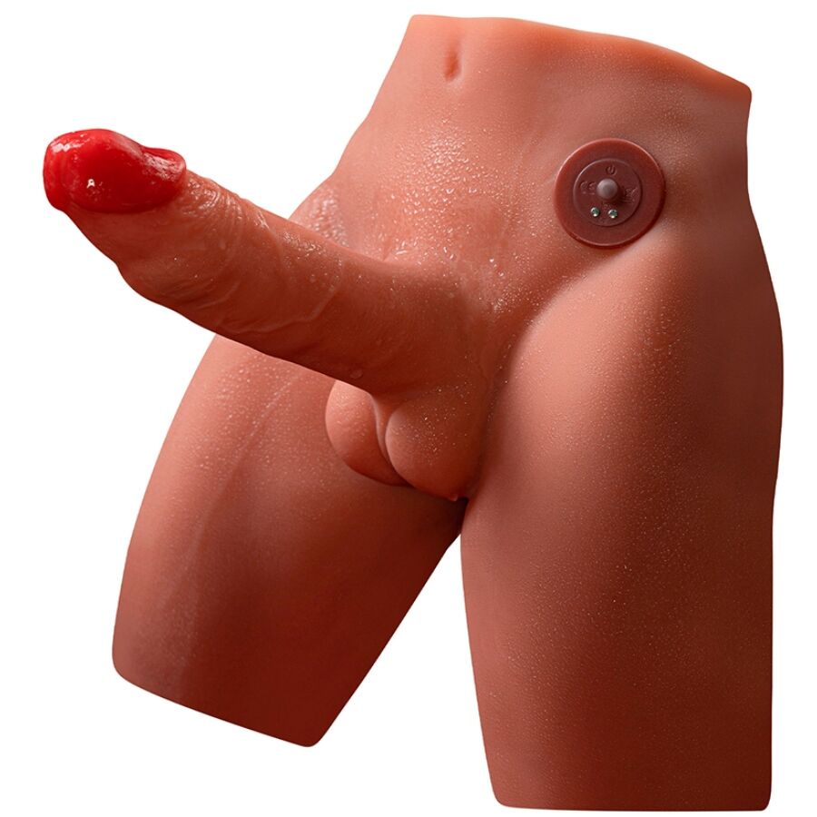 XISE - JASON DILDO REALISTA MASTURBADOR COM IMPULSO E VIBRAÇÃO 17 CM