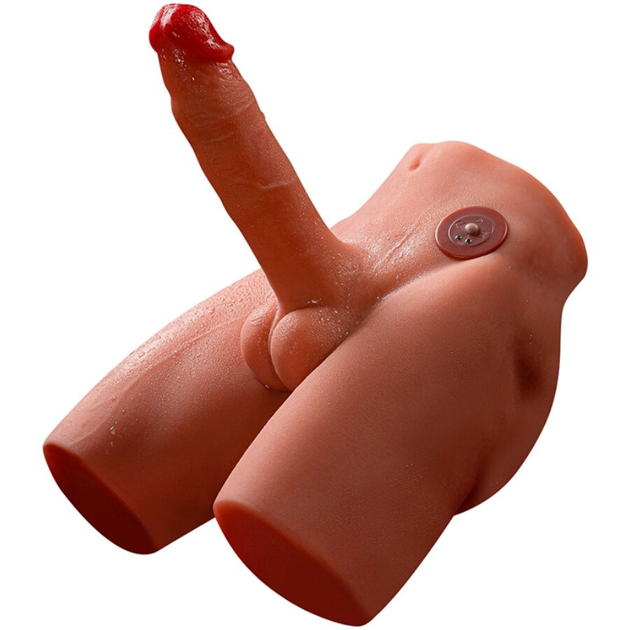 XISE - JASON DILDO REALISTA MASTURBADOR COM IMPULSO E VIBRAÇÃO 17 CM