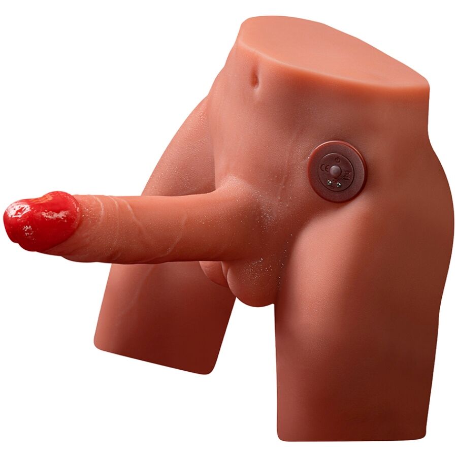 XISE - JASON DILDO REALISTA MASTURBADOR COM IMPULSO E VIBRAÇÃO 17 CM