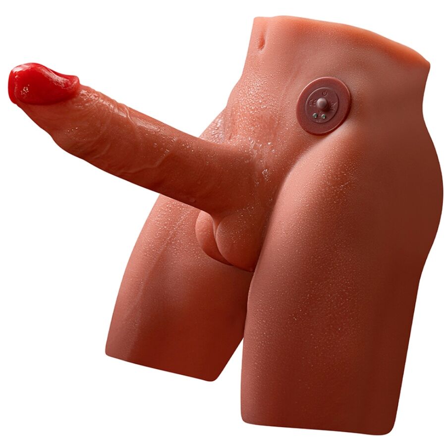 XISE - JASON DILDO REALISTA MASTURBADOR COM IMPULSO E VIBRAÇÃO 17 CM