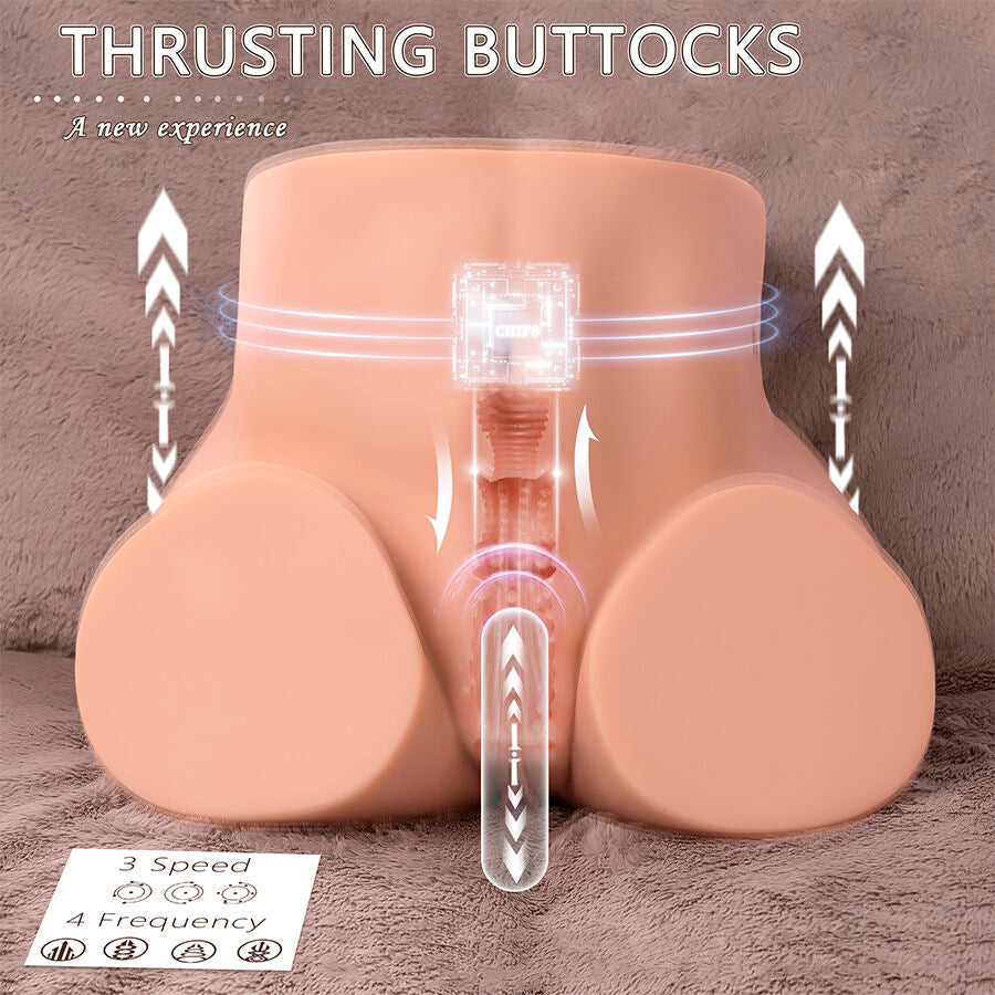 XISE - ETHEL THRUSTING MASTURBADOR VAGINA REALISTA COM VIBRAÇÃO MULTI-POSIÇÕES