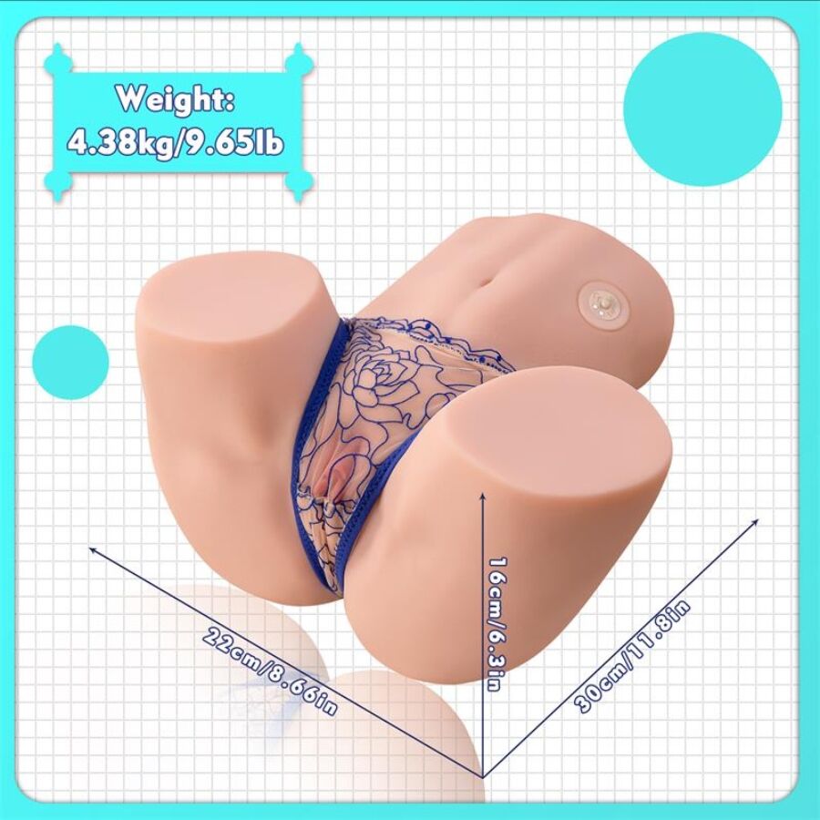 XISE - MAYA SUCKING MASTURBADOR REALISTA DE VAGINA E ÂNUS COM VIBRAÇÃO E SUCÇÃO 4,5 KG