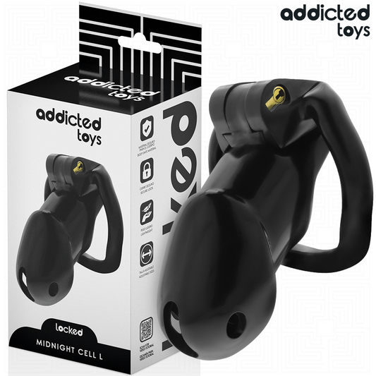 ADDICTED TOYS LOCKED - GAIOLA DE PÊNIS CELL MINDNIGHT TAMANHO L