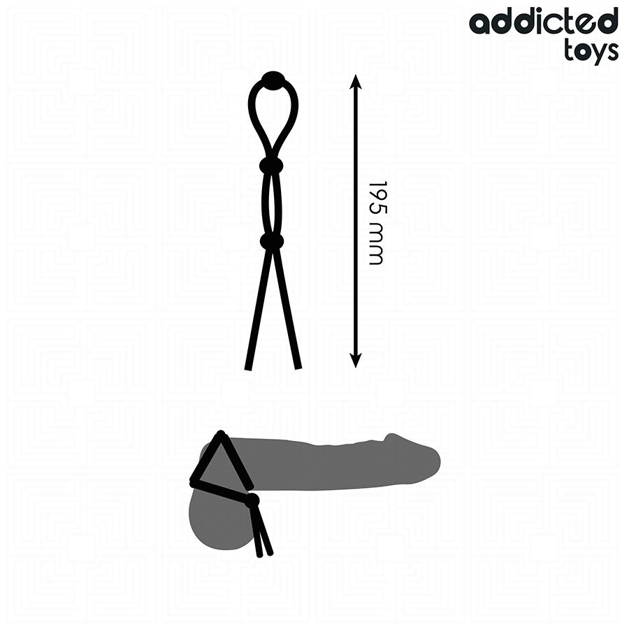 ADDICTED TOYS - CORDA DE SILICONE PARA O PÊNIS DE TRIPLO LOOP