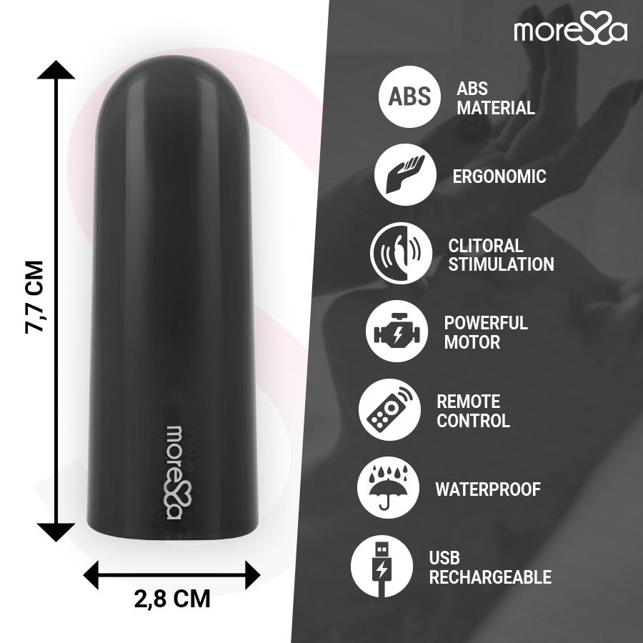 MORESSA - NIX VIBRADOR CONTROLE REMOTO PRETO