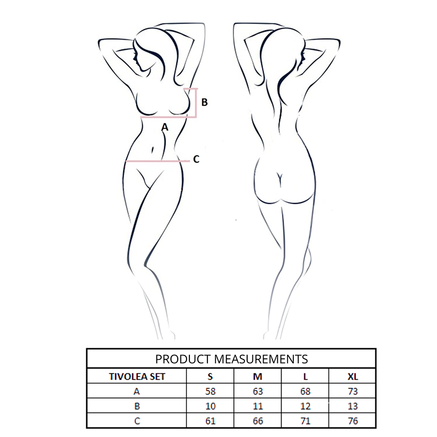 PASSION - CONJUNTO DE SUTIÃ + TANGA TIVOLEA MISTY ROSE L/XL