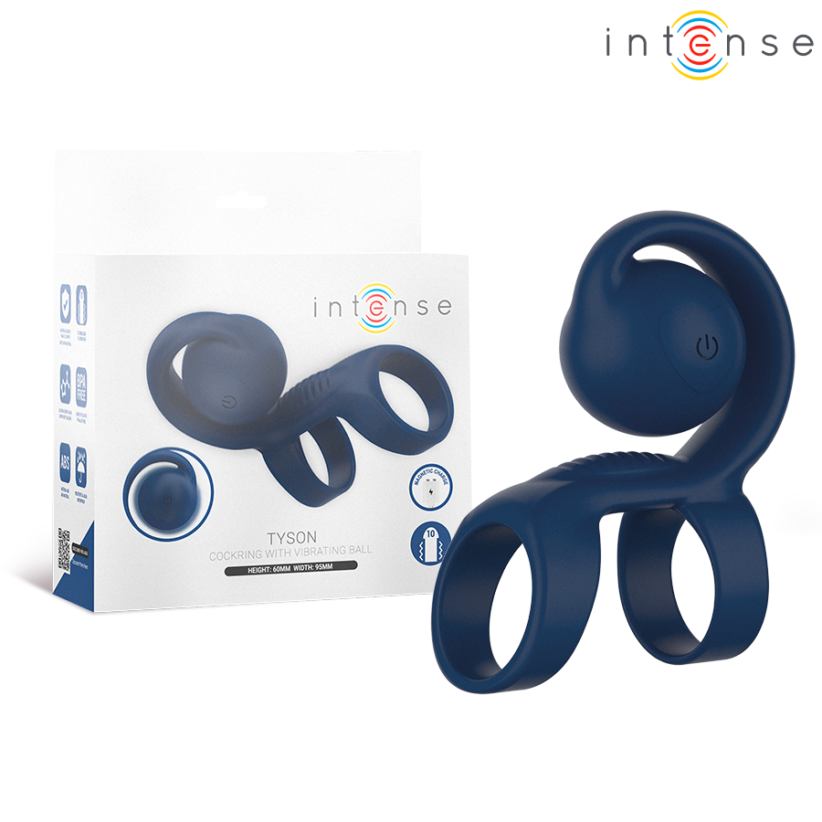 INTENSE  - ANEL PENIANO TYSON COM BOLA VIBRATÓRIA Ø 3,2 CM