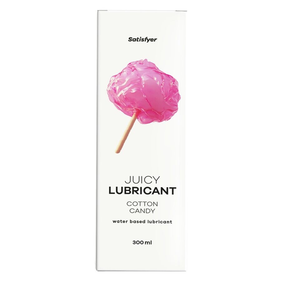 SATISFYER - LUBRIFICANTE À BASE DE ÁGUA COM AROMA DE ALGODÃO DOCE 300 ML