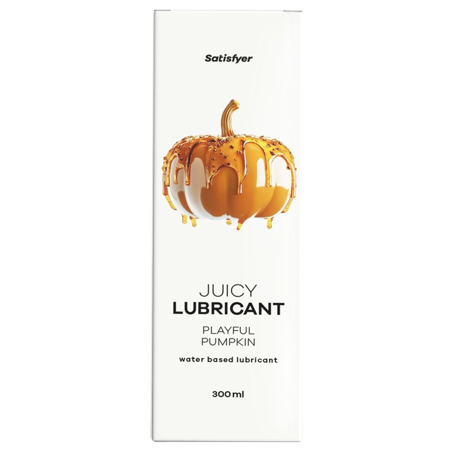 SATISFYER - LUBRIFICANTE À BASE DE ÁGUA JUICY, AROMA DE ABÓBORA DIVERTIDA, 300 ML