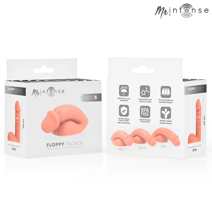 MR INTENSE - FLOPPY PACKER PÊNIS FLACIDO REALISTA COM TESTÍCULOS TAMANHO S