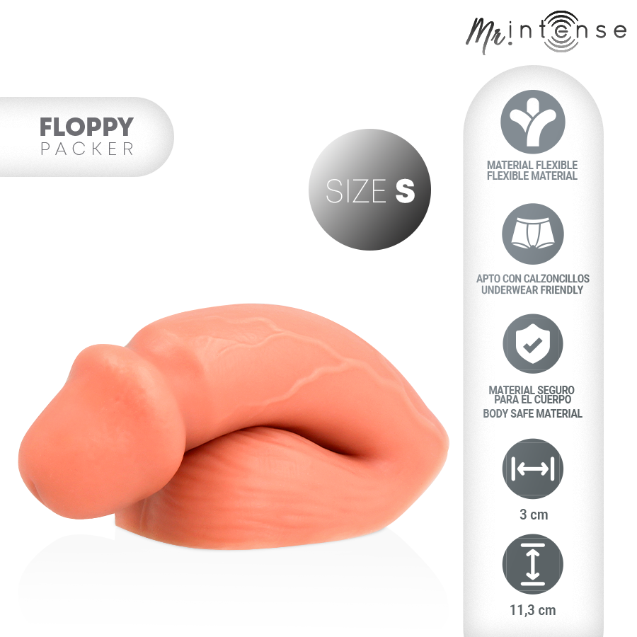 MR INTENSE - FLOPPY PACKER PÊNIS FLACIDO REALISTA COM TESTÍCULOS TAMANHO S