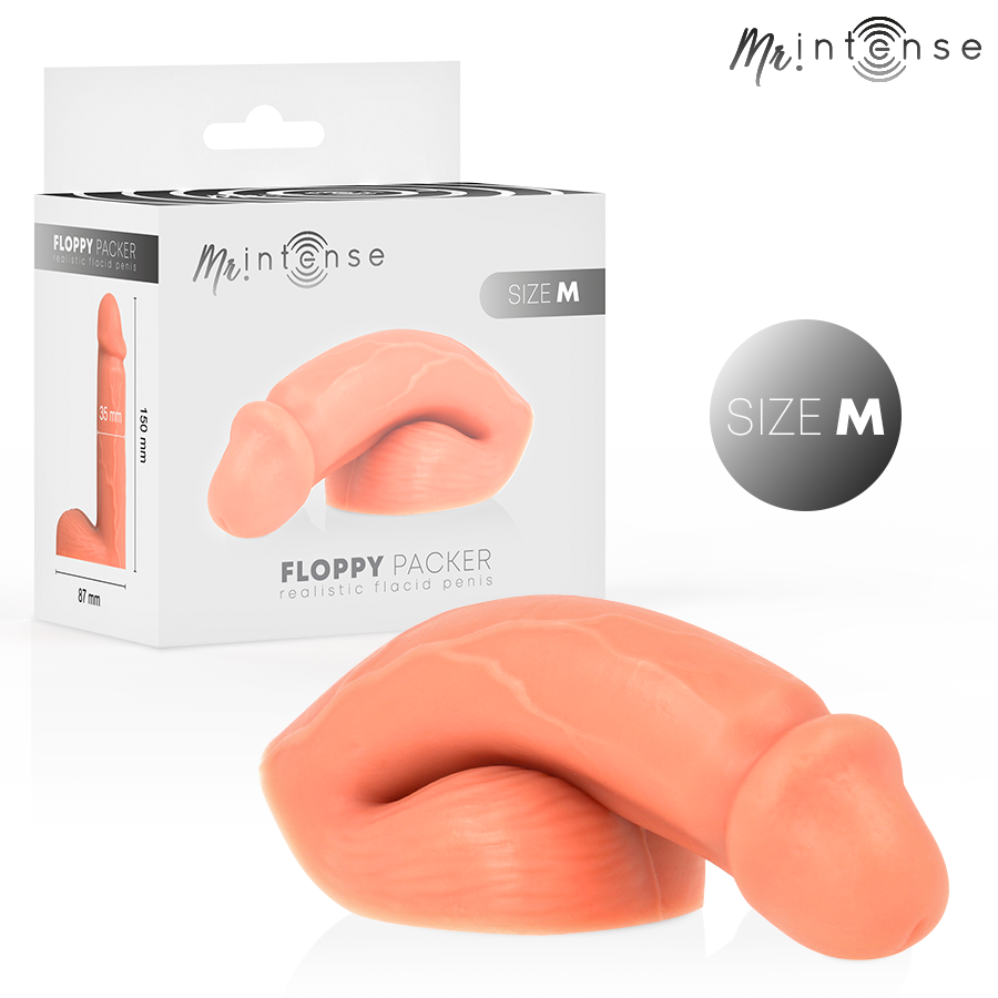 MR INTENSE - FLOPPY PACKER PÊNIS FLACIDO REALISTA COM TESTÍCULOS TAMANHO M