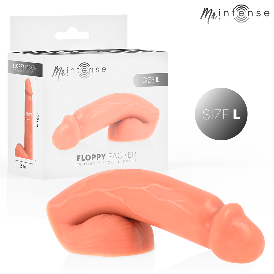 MR INTENSE - FLOPPY PACKER PÊNIS FLACIDO REALISTA COM TESTÍCULOS TAMANHO L