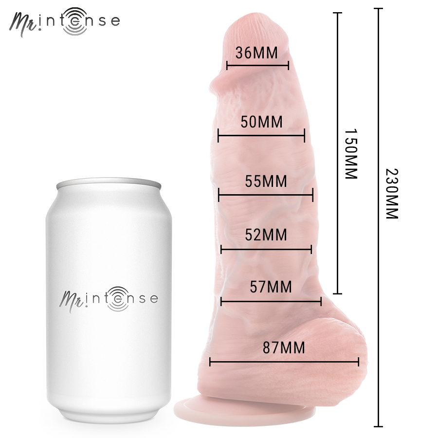 MR INTENSE - SPENCER PÊNIS MÉDIO ULTRARREALISTA COM TESTÍCULOS 23 CM