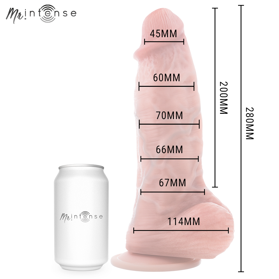 MR INTENSE - SPENCER PÊNIS EXTRAGRANDE ULTRARREALISTA COM TESTÍCULOS 28 CM